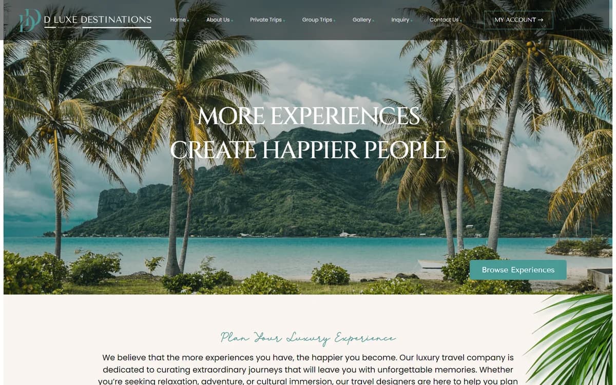 Deluxe Destinations bespoke luxury villa booking and concierge platform
